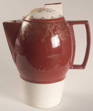 Meissen Rose Red Coffee Pot & Lid