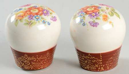Meissen Rose Red Salt & Pepper Set