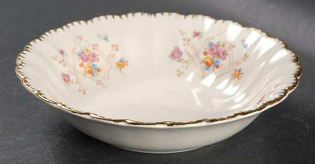 New Princess (Scalloped, Gold Trim) Fruit/Dessert (Sauce) Bowl
