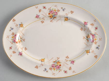 New Princess (Smooth, Yellow Trim) 11" Oval Serving Platter