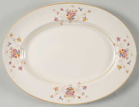 New Princess (Smooth, Yellow Trim) 15" Oval Serving Platter
