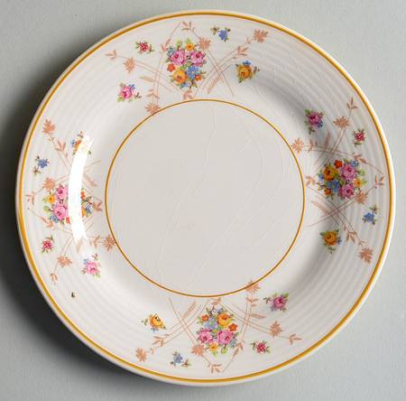 New Princess (Smooth, Ridges, Yellow Trim) Bread & Butter Plate by Limoges-American