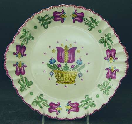 Old Dutch Handled Cake Plate
