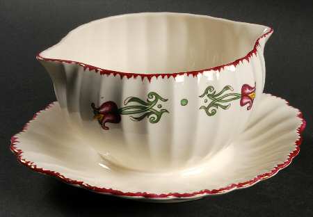 Old Dutch Gravy Boat with Attached Underplate