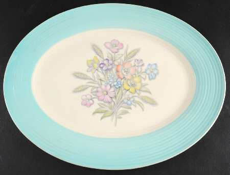 Oslo Blue 13" Oval Serving Platter
