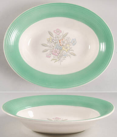 Oslo Green 9" Oval Vegetable Bowl