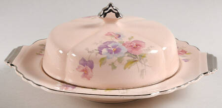 The Pansy (Glo Peach) Round Covered Butter