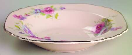 The Pansy (Glo Peach) Rim Cereal Bowl
