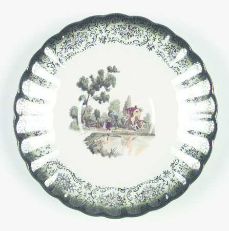 Platinum French Chateau (Green) Saucer