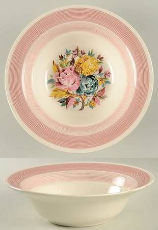 Pompadour Rose 9" Round Vegetable Bowl
