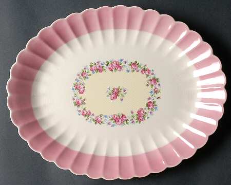 Rose Minuet (Chateau) 13" Oval Serving Platter