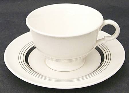 Silver Age Footed Cup & Saucer Set