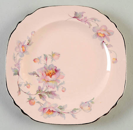 Silver Moon Pink Background Dessert/Pie Plate