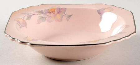 Silver Moon Pink Background Rim Fruit/Dessert (Sauce) Bowl