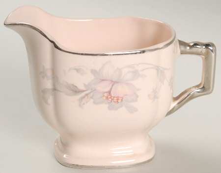 Silver Moon Pink Background Creamer