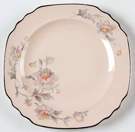 Silver Moon Pink Background Salad Plate