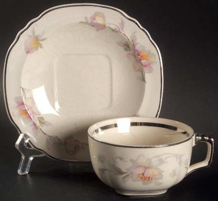 Silver Moon Flat Cup & Saucer Set
