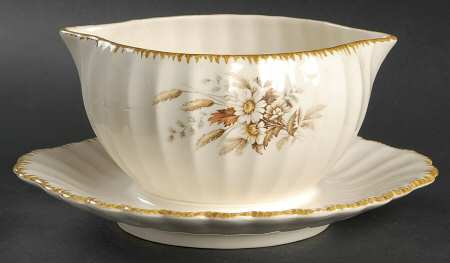 Sun Valley Gravy Boat with Attached Underplate
