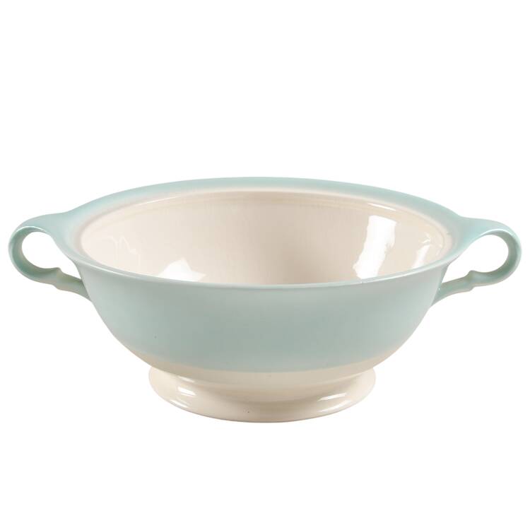 Tea Rose Cotillion Blue Round Vegetable No Lid