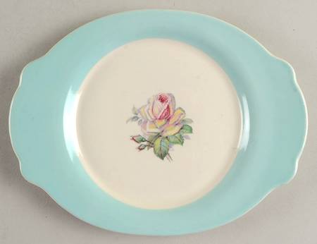 Tea Rose Cotillion Blue Relish by Limoges-American
