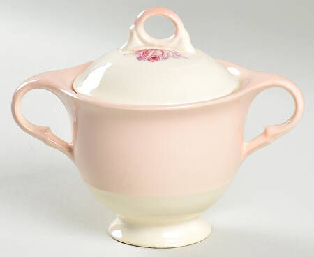 Tea Rose Cotillion Pink (No Trim) Sugar Bowl & Lid by Limoges-American