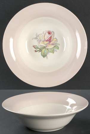 Tea Rose Cotillion Pink (No Trim) 8" Round Vegetable Bowl by Limoges-American