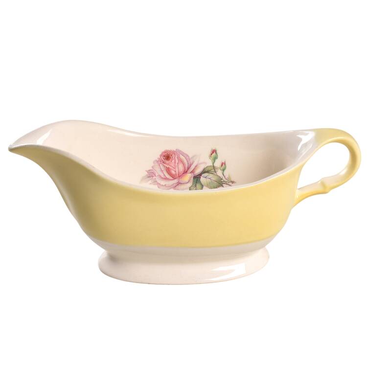 Tea Rose Cotillion Yellow Gravy Boat by Limoges-American