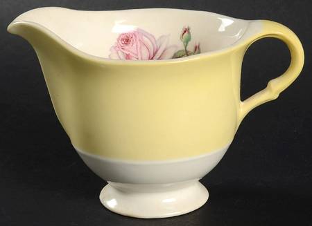 Tea Rose Cotillion Yellow Creamer