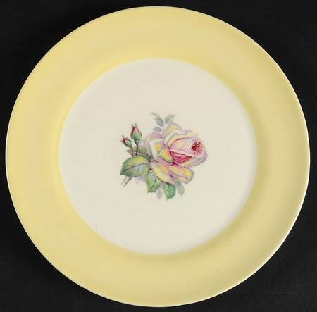 Tea Rose Cotillion Yellow Bread & Butter Plate