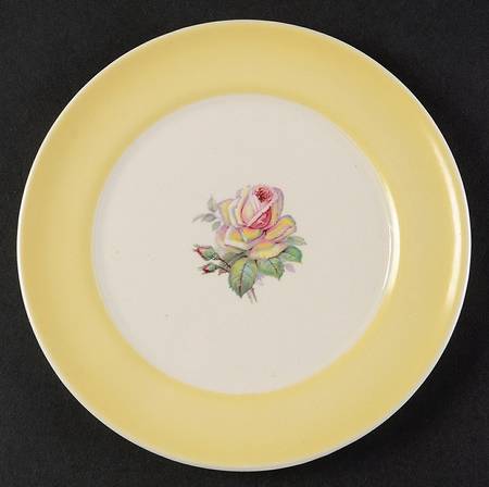Tea Rose Cotillion Yellow Salad Plate