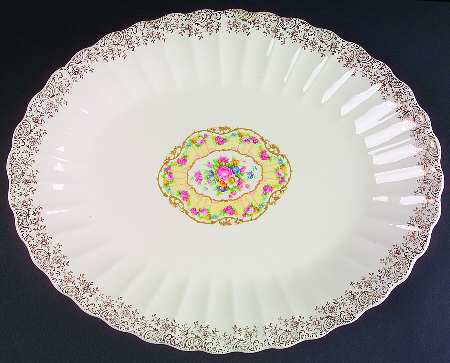 Toledo Delight White 15" Oval Serving Platter