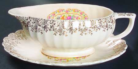 Toledo Delight White Gravy Boat & Underplate