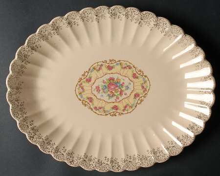 Toledo Delight Sand 13" Oval Serving Platter
