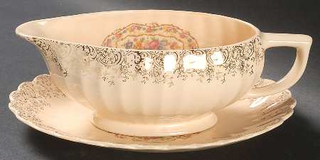 Toledo Delight Sand Gravy Boat & Underplate/Relish
