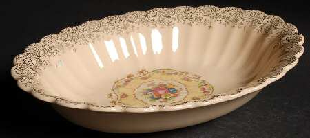 Toledo Delight Sand 9" Oval Vegetable Bowl