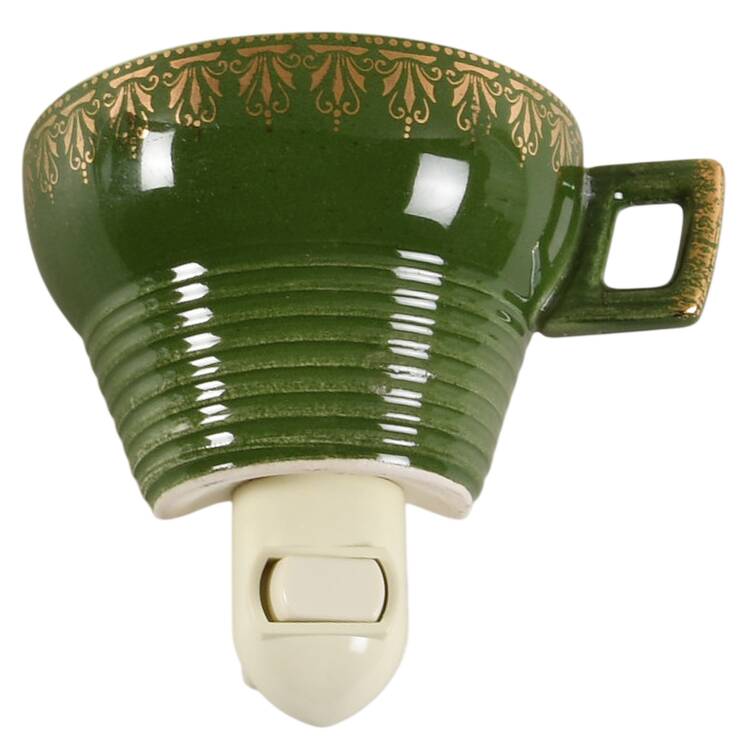 Trillium (Forest Green Filigree) 1 5/8" + cup (H) Night Light/Cup HC