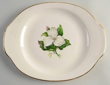 Trillium White (Glamour, Coupe) 13" Oval Serving Platter