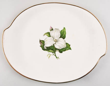Trillium White (Glamour, Coupe) 14" Oval Serving Platter