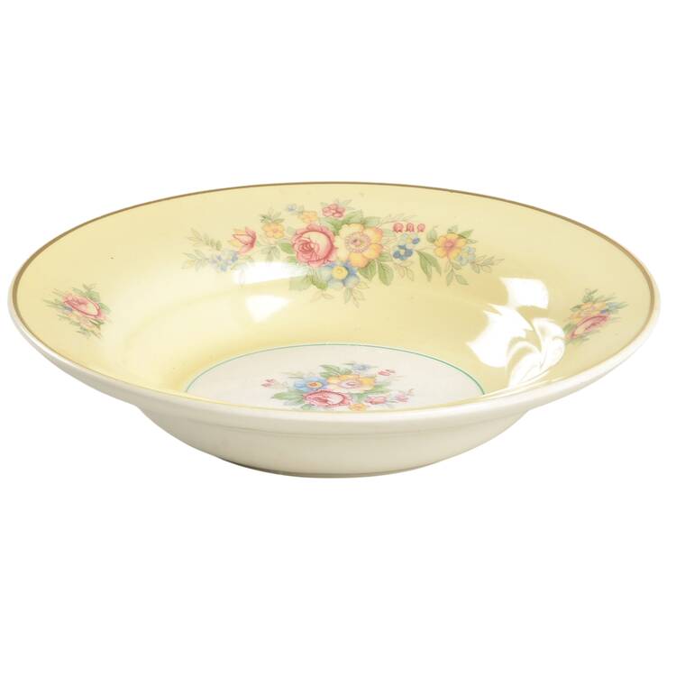 Troubadour Yellow Rim Fruit/Dessert (Sauce) Bowl