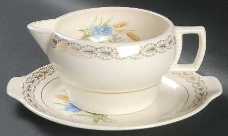 Wheatfield Smooth Edge Gravy Boat & Underplate