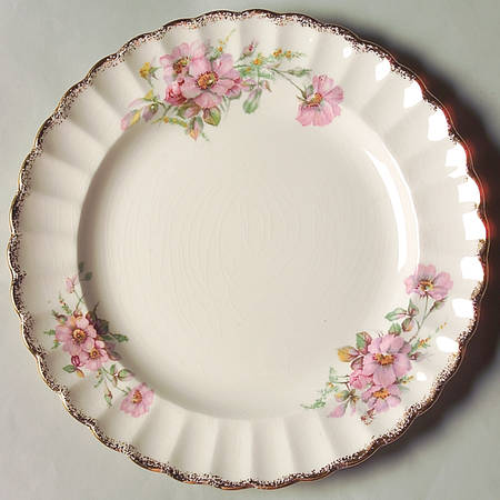 Wild Rose (Gold Trim) Luncheon Plate