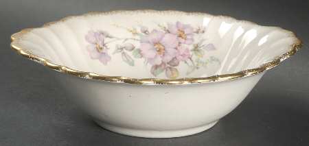 Wild Rose (Gold Trim) Lugged Cereal Bowl