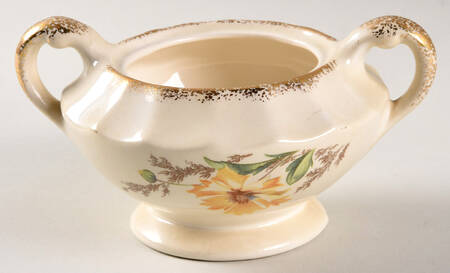 Yellow Daisy (Gold Trim) Sugar Bowl No Lid
