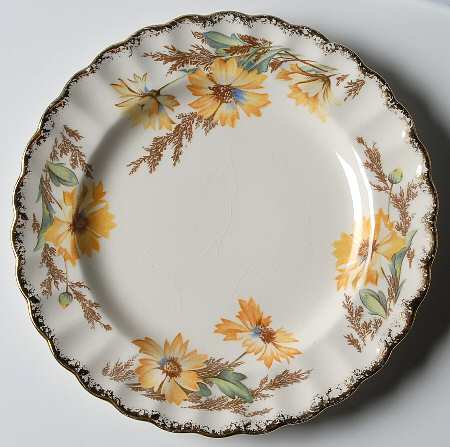 Yellow Daisy (Gold Trim) Salad Plate