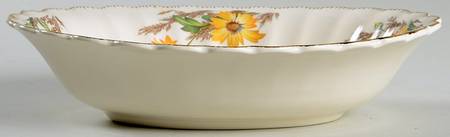 Yellow Daisy 9" Oval Vegetable Bowl