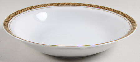 Greek Key Rim Soup Bowl