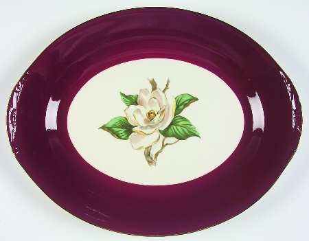 Burgundy 13" Oval Serving Platter