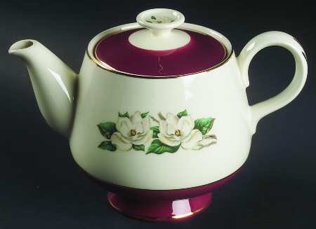 Burgundy Teapot No Lid