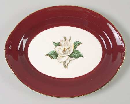 Burgundy 11" Oval Serving Platter
