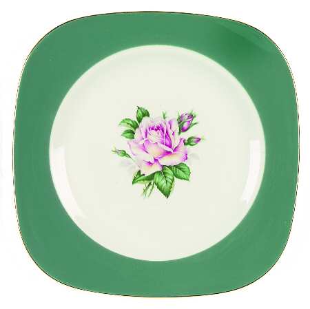Cameo (Rose Center) Square Salad Plate